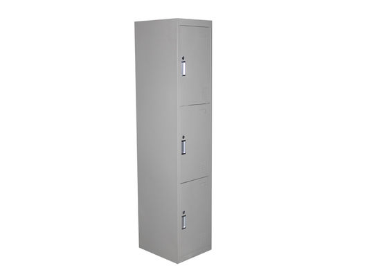 Tủ khóa nhân viên kim loại có chiều cao tùy chỉnh, tủ khóa kim loại thương mại ba cửa