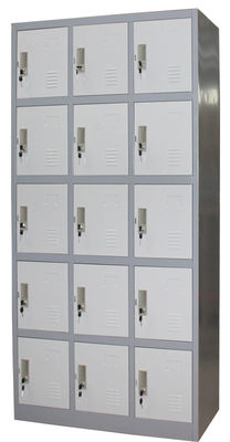 Tủ khóa văn phòng mười lăm kim loại Cơ sở kim loại H1850 X W900 X D420 Mm Kích thước