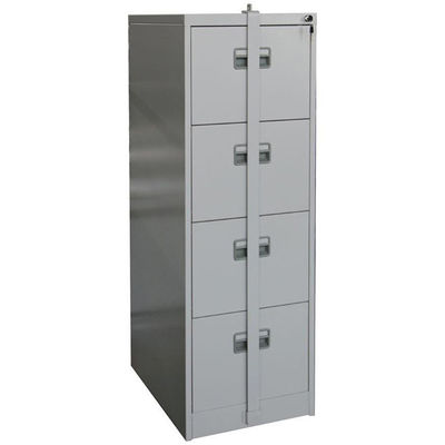 Tủ hồ sơ bằng kim loại 4 ngăn với cấu trúc khóa an toàn có thanh khóa