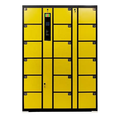 Tủ khóa điện tử tự mã hóa 18 Tủ lưu trữ bền màu vàng đen