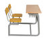 Nội thất trường thép bền khung kim loại kết hợp bàn và ghế học sinh đôi