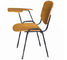Lớp học đại học Thép nội thất bàn học và ghế màu gỗ