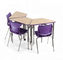 Phòng học Bàn ghế đơn H750mm Nội thất trường học bằng thép Nội thất trường học chất lượng cao