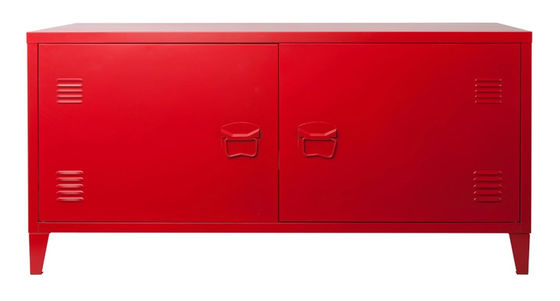 Thiết kế tủ TV chống bụi tường bằng kim loại màu đỏ